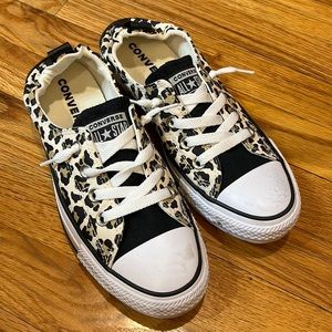 Converse All Star Shoreline Leopard Slip On Sneakers 8.5